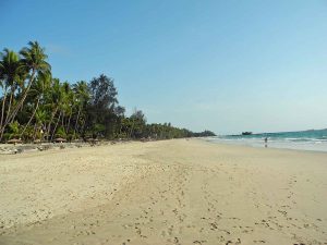 Ngapali Beach in Myanmar is never crowded.